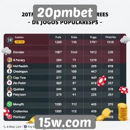 Estatísticas de jogos populares no 20pmbet